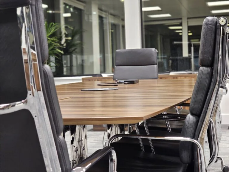 Office meeting and workspace cleaning
